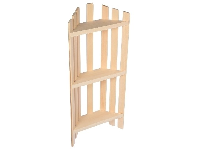 Полка угловая трехярус 76х33х11 см Банные штучки 03325